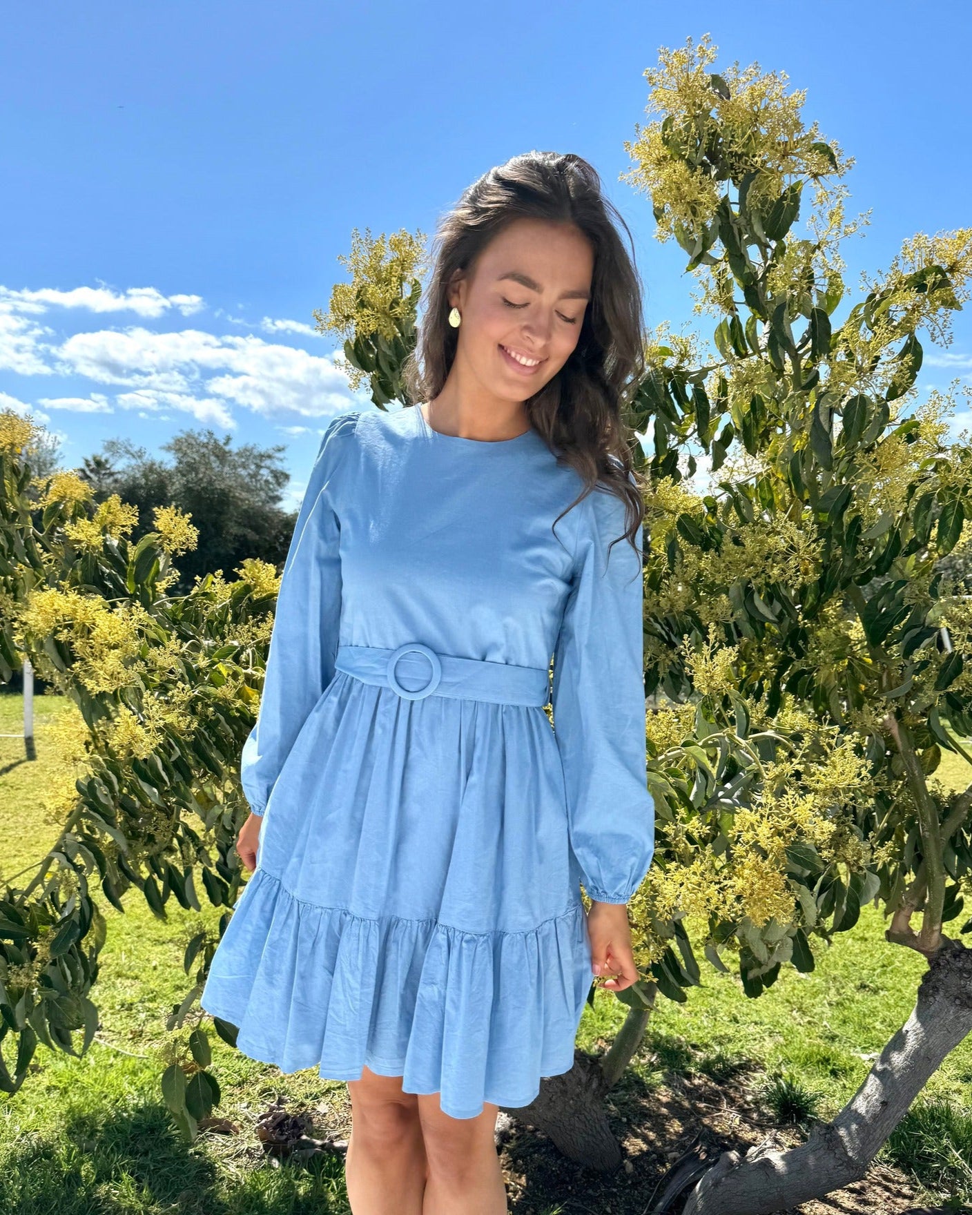 VIANNA Short Dress - Blissful Blue